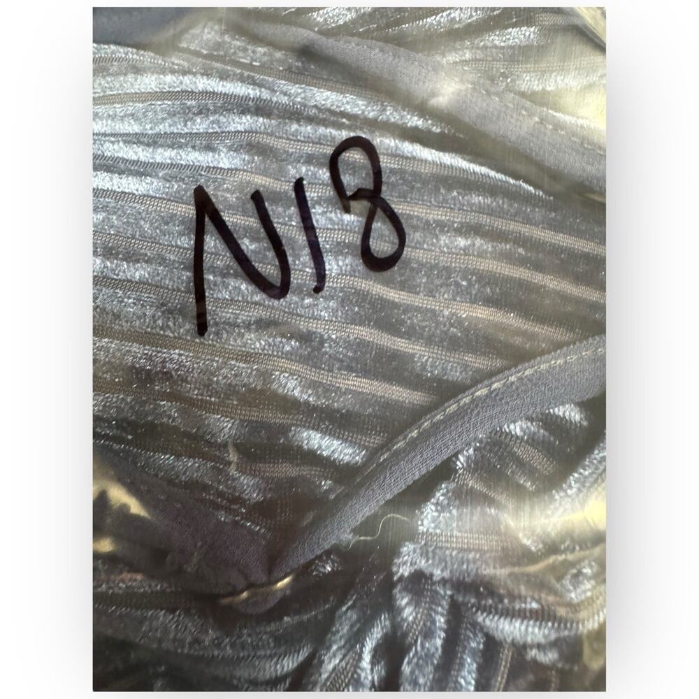 NWT Mudd Striped Velvet Slip Dress Size Large Mood Indigo N18 - Picture 7 of 7